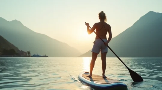 paddle boarding